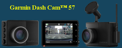 Garmin Dash Cam 57 – Caméra de conduite avec écran – Angle 140° –  Enregistrement vidéo 1440p – format ultra-compact