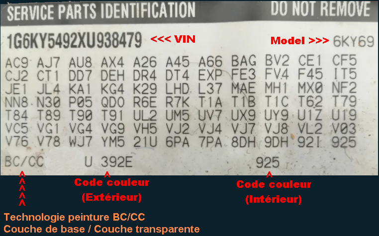 GM RPO Codes et Descriptions General Motors - Support forums entraide  voitures américaines & General Motors - ☀ Ƒorum